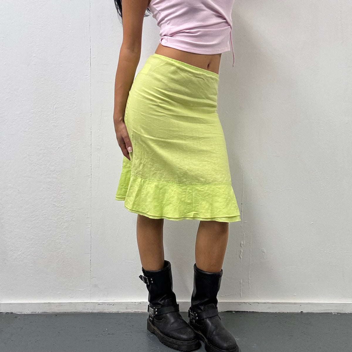lime green skirt