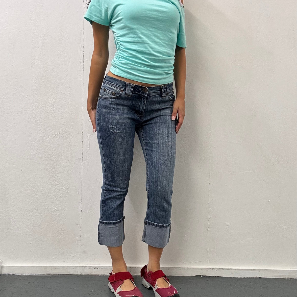 vintage denim 3/4 capris